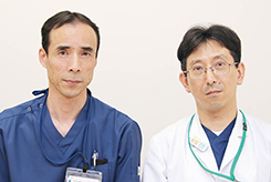 放射線技術部・福井達也副技師長（左）、茨木丈晴主査