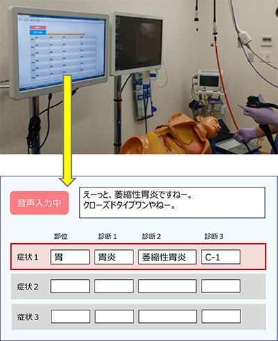 （図1）神戸大学消化器内科とNTTとの共同実験の模様