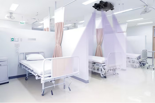 病院・治療病棟での「UVシュート」使用イメージ図