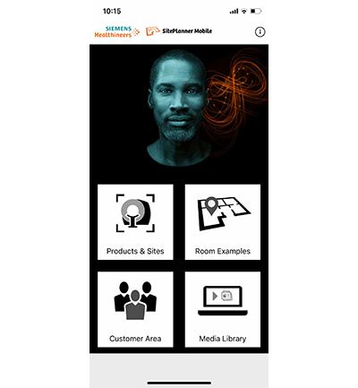 “SitePlanner Mobile”のトップ画面
