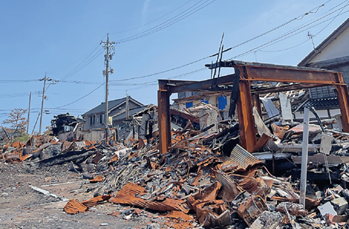 図1　令和6年能登半島地震で大きな被害が出た輪島市の被災状況